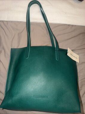 NWT Portland Leather Medium August Tote in Sea Glass